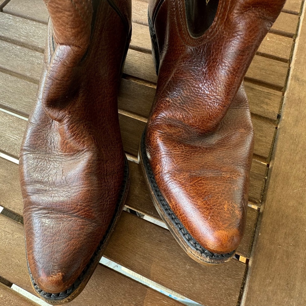 Cowboy Core--Vintage Rodeo Cowboy Boots-tagged 7.5 - Picture 7 of 10